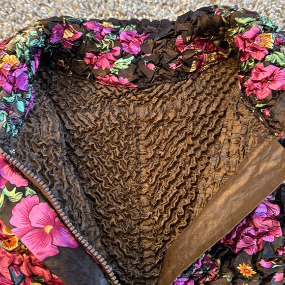 C.C.C. Smocked Zip Up Multicolored Jacket - Picture 9 of 11